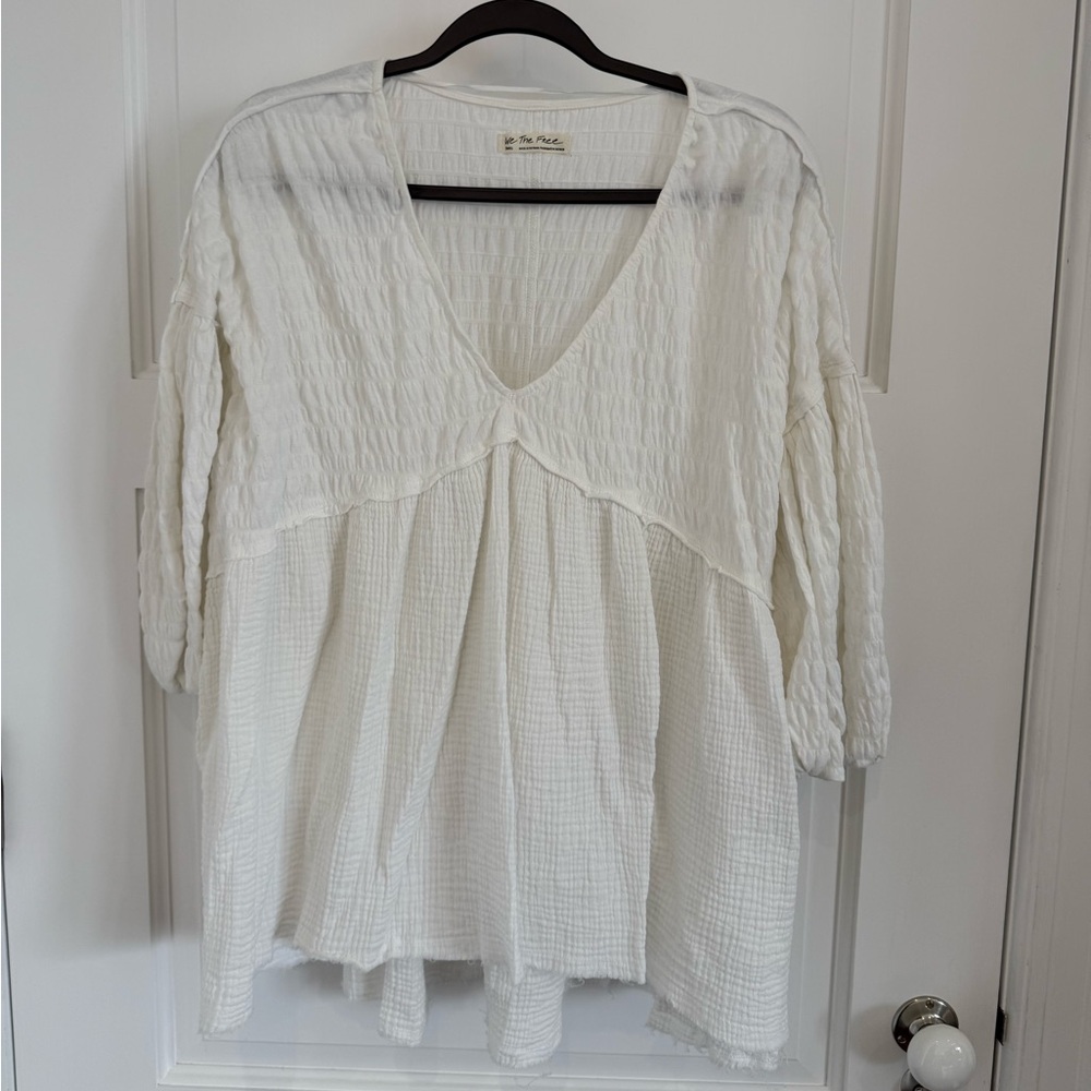 Free People flower power top.  Never work.  NWOT.
